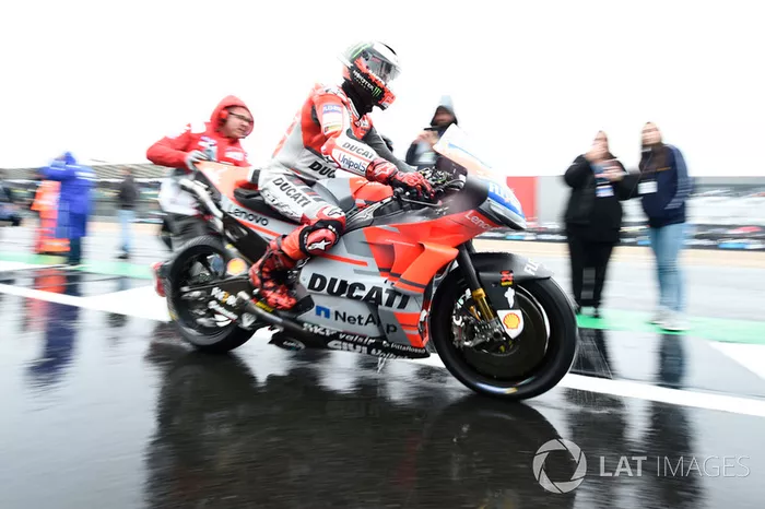 Jorge Lorenzo, Ducati, durante el Gran Premio de Gran Bretaña