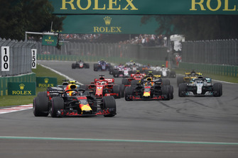 Max Verstappen, Red Bull Racing RB14 startta lider