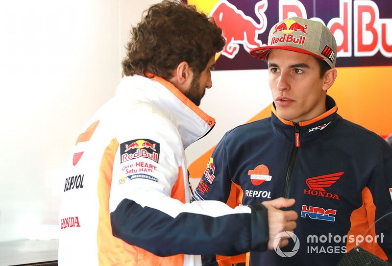Marc Marquez, Repsol Honda Team, mit Santi Hernandez