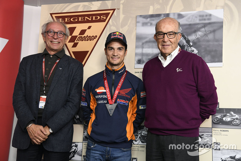 Carmelo Ezpeleta, CEO Dorna Sports, Dani Pedrosa, Repsol Honda Team, Vito Ippolito, FIM President