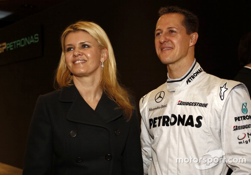 Michael Schumacher, Mercedes GP con su esposa Corinna Schumacher