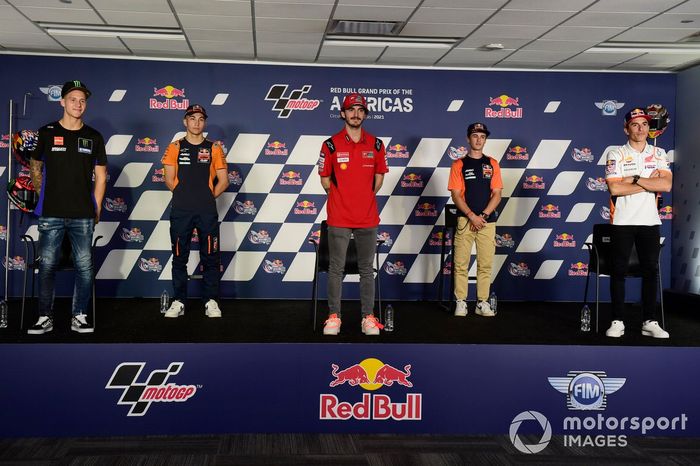 Fabio Quartararo, Yamaha Factory Racing, Raul Fernandez, Red Bull KTM Ajo, Francesco Bagnaia, Ducati Team, Jaume Masia, Red Bull KTM Ajo, Marc Márquez, Repsol Honda Team