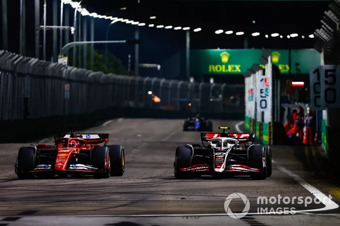 Charles Leclerc, Ferrari SF-24, Nico Hulkenberg, Haas VF-24