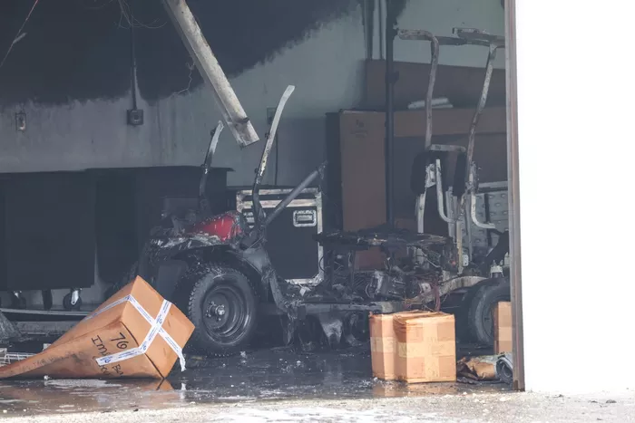 Fire in the Daytona garage area
