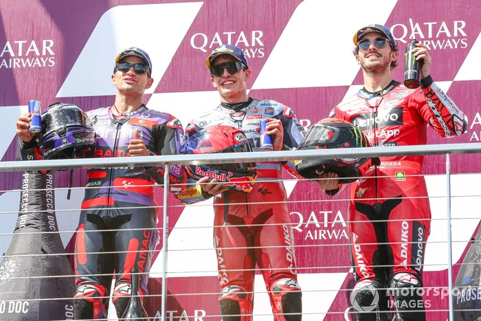 Marc Marquez, Gresini Racing, Jorge Martin, Pramac Racing, Francesco Bagnaia, Ducati Team