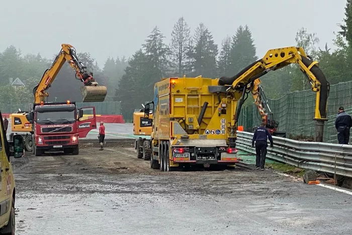 El circuito de Spa-Francorchamps después de una tormenta