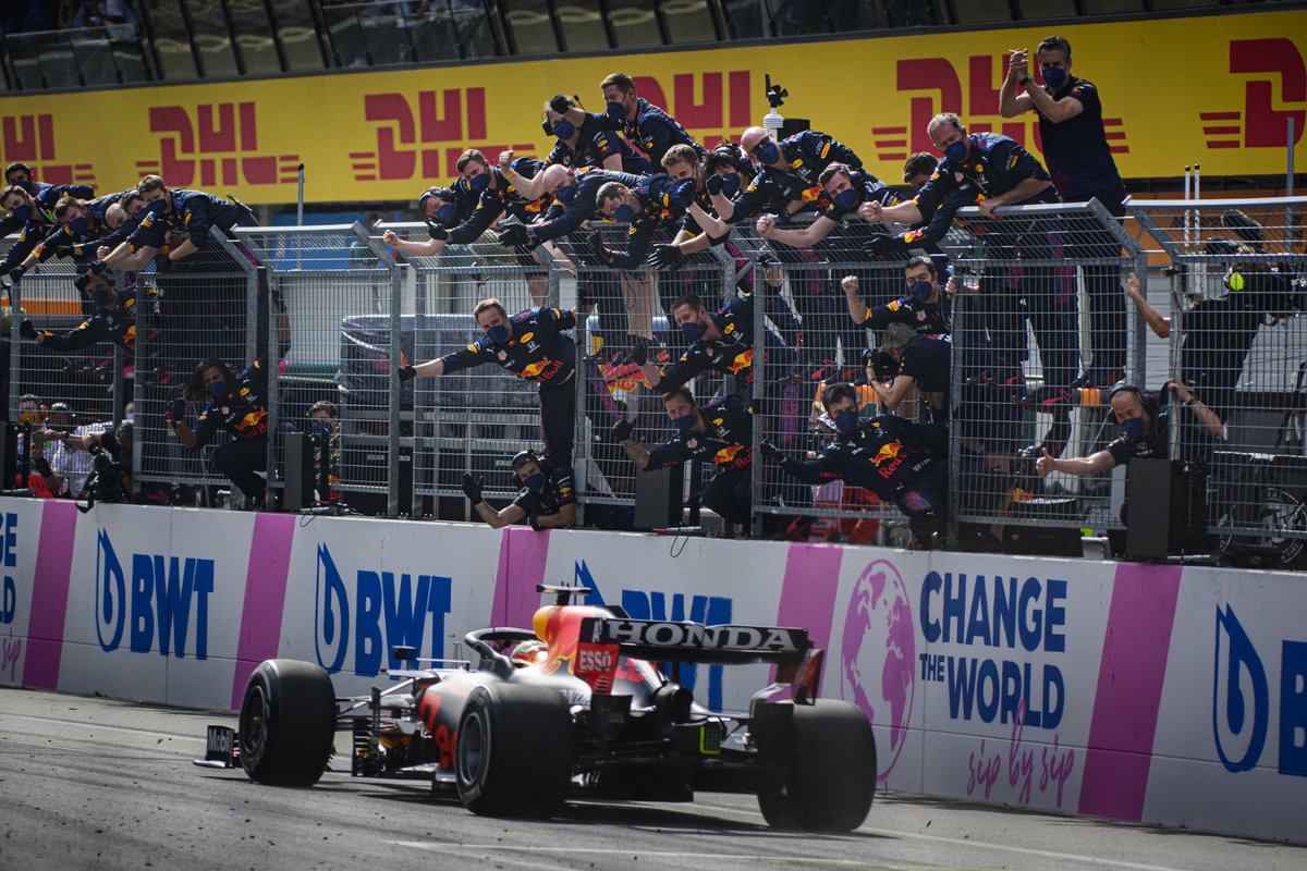 Race winner Max Verstappen, Red Bull Racing RB16B