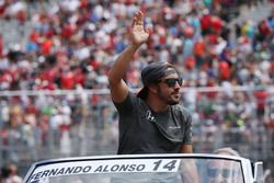 Fernando Alonso, McLaren, in the drivers parade