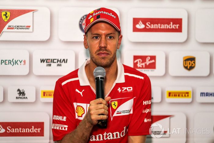 Sebastian Vettel, Ferrari en la Conferencia de prensa