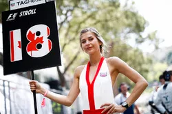 Grid Girl voor Lance Stroll, Williams