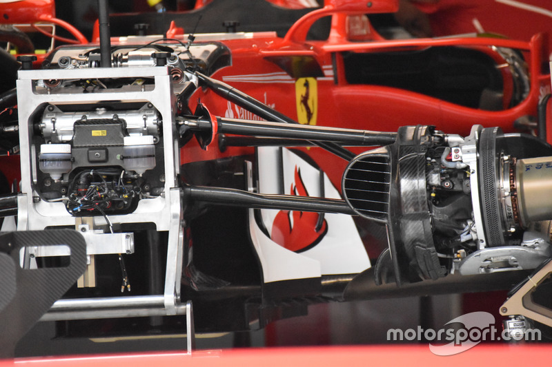 Ferrari SF70H front suspension and chassis detail