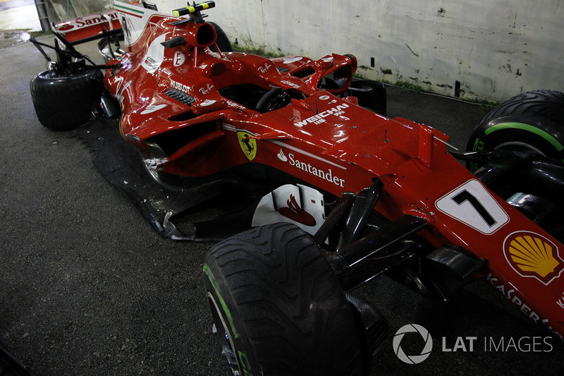 O estado do carro de Kimi Raikkonen