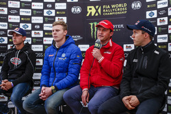 Ніклас Грьонхольм, Olsbergs MSE;Йохан Крістофферссон, Volkswagen Team Sweden; Джіджі Галлі, Kia; Мат