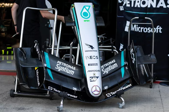 Mercedes front wing detail