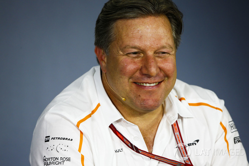 Zak Brown, Executive Director, McLaren Technology Group, in the team principals Press Conference