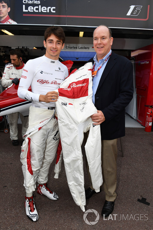 Charles Leclerc, Sauber, Prince Albert of Monaco