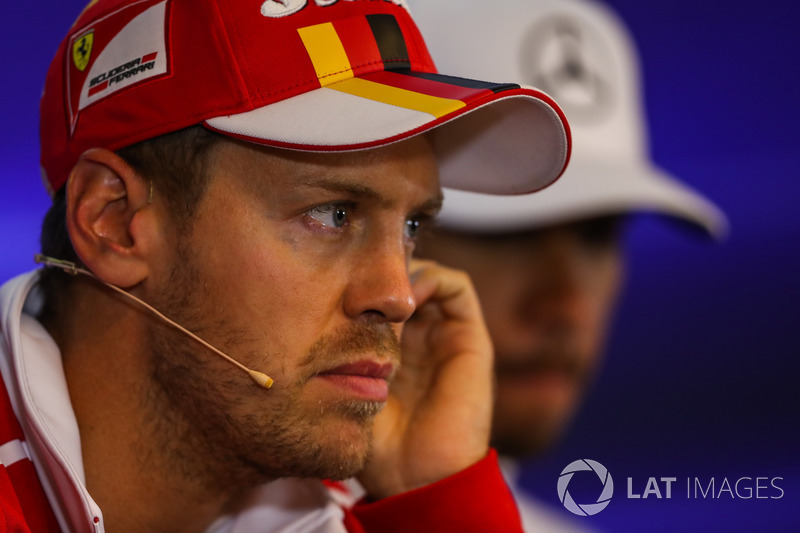 Sebastian Vettel, Ferrari in the Press Conference