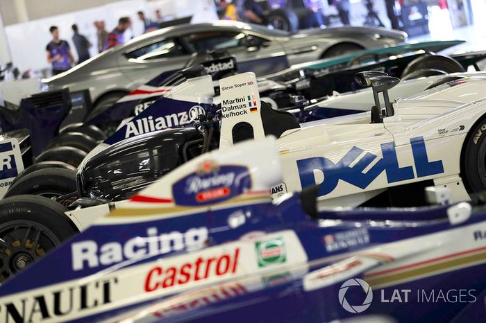 A line-up of Williams cars, including the 1999 BMW Le Mans winner
