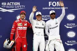 Володар поул-позиції Валттері Боттас, Mercedes AMG F1, друге місце Себастьян Феттель, Ferrari, третє