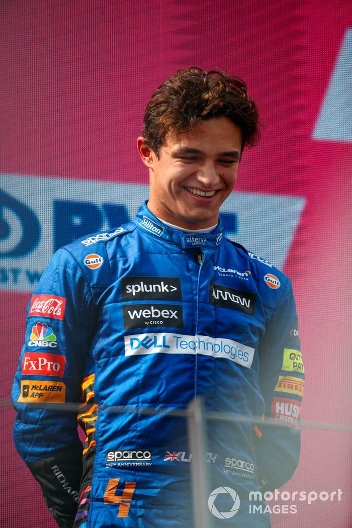 Podio: tercer lugar Lando Norris, McLaren