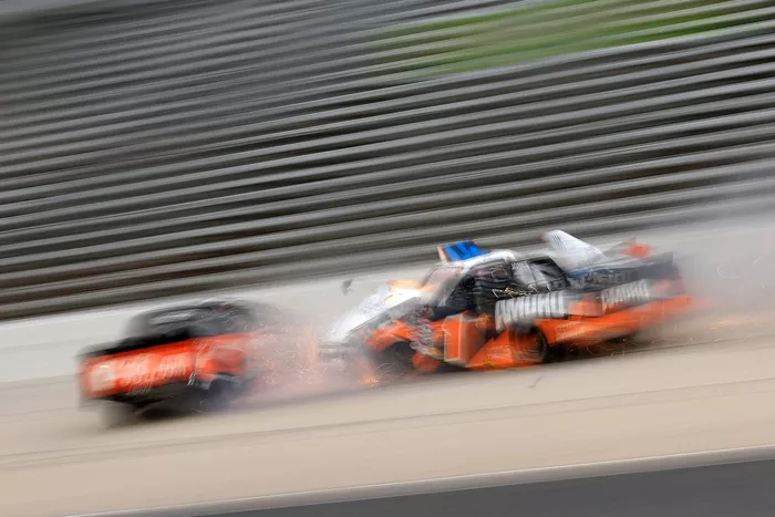 Brandon Jones, TRICON Garage Toyota, Giovanni Ruggiero, TRICON Garage Toyota, Kaden Honeycut, 45 Niece Motorsports Chevrolet