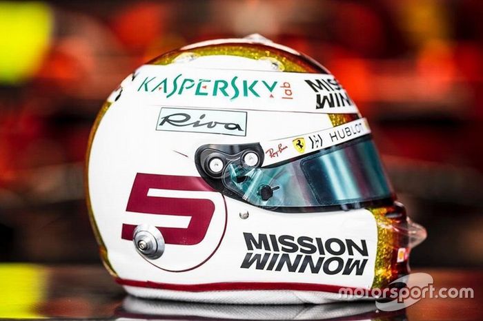 Il casco di Sebastian Vettel, Ferrari