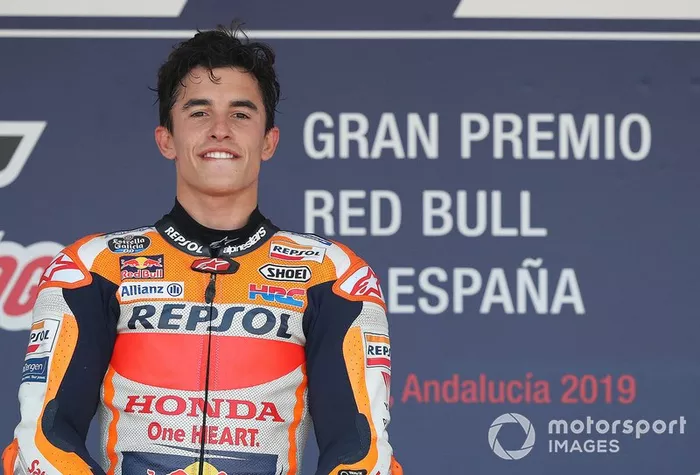 Podio: il vincitore della gara Marc Marquez, Repsol Honda Team