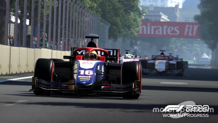 Imagen de la FIA F2  en el videojuego 'F1 2019'