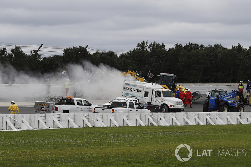 Reparaciones tras el accidente de Robert Wickens, Schmidt Peterson Motorsports Honda