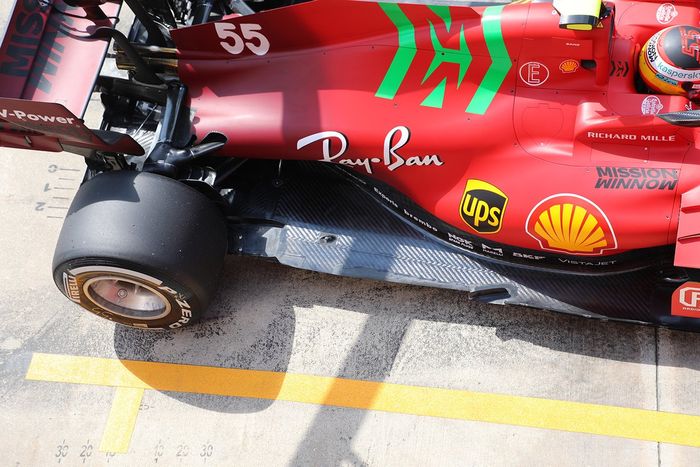 Detalle del fondo del Ferrari SF21