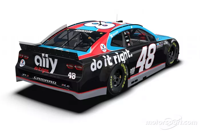 Jimmie Johnson Ally throwback livery