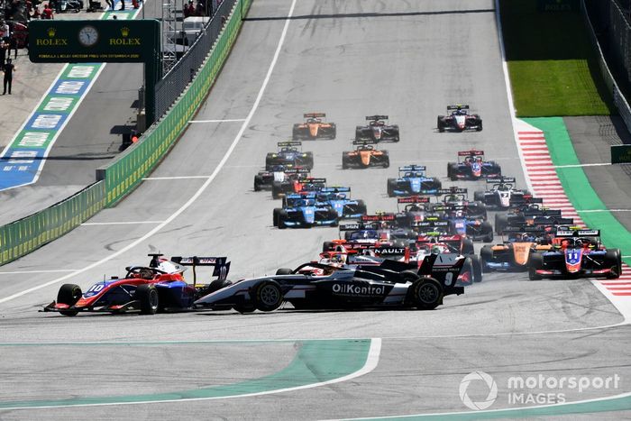 Lirim Zendeli, Trident and Sebastian Fernandez, ART Grand Prix al inicio de la carrera