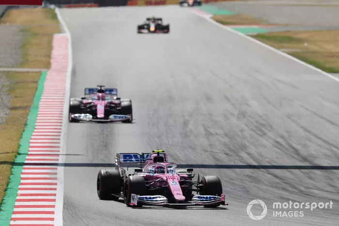 Lance Stroll, Racing Point RP20, Sergio Pérez, Racing Point RP20