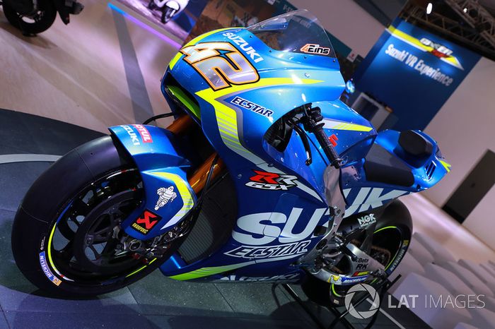 Detalle de la moto de Alex Rins, Team Suzuki MotoGP,