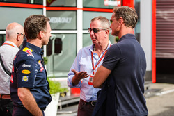 Дэвид Култард, советник Red Bull Racing и Scuderia Toro / комментатор Channel 4 F1, Кристиан Хорнер,