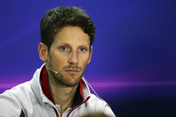Romain Grosjean, Haas F1 Team in der FIA Pressekonferenz