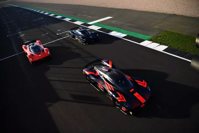 Max Verstappen, Red Bull Racing and Alexander Albon, Red Bull Racing driving the Red Bull Racing Aston Martin Valkyrie