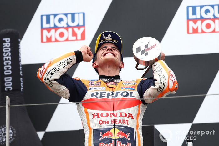 Podio: ganador de la carrera Marc Márquez, Repsol Honda Team