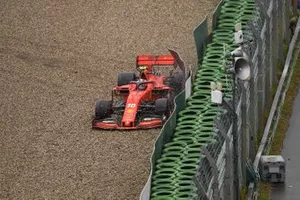 Charles Leclerc, Ferrari SF90, loses control and crashes out of the race
