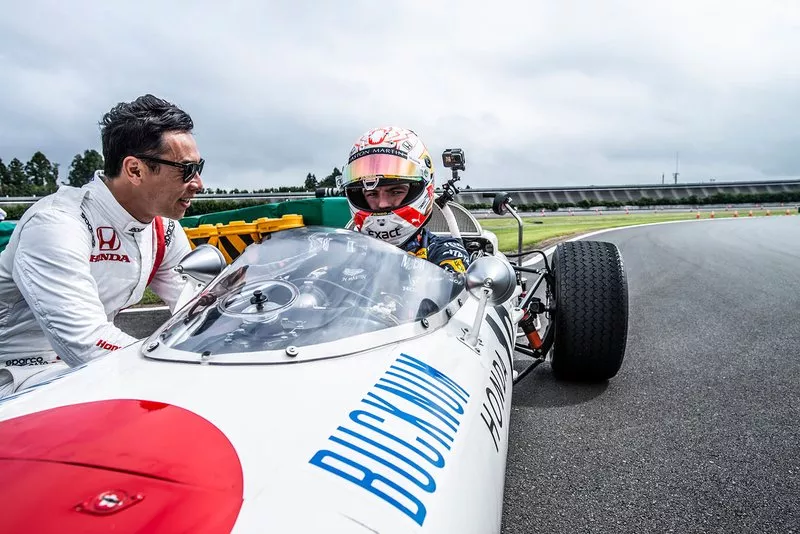 Max Verstappen, Honda RA272 with Takuma Sato