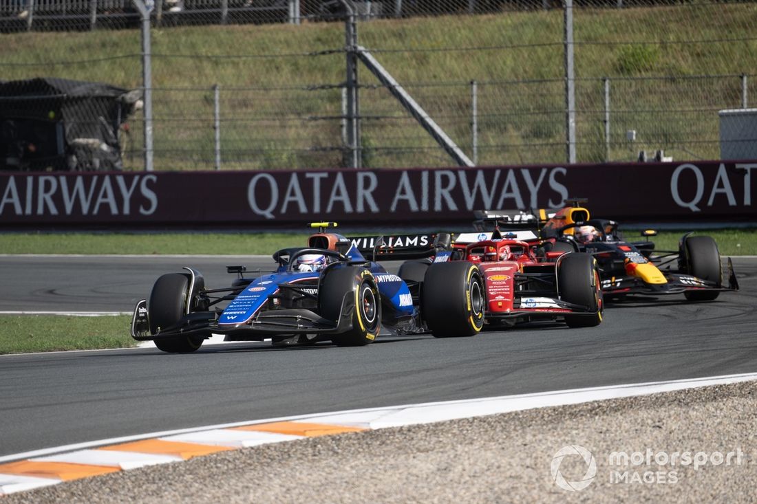 Logan Sargeant, Williams FW46, Charles Leclerc, Ferrari SF-24, Max Verstappen, Red Bull Racing RB20