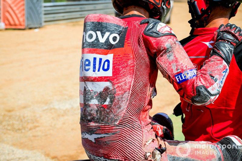 Francesco Bagnaia, caída del equipo Ducati
