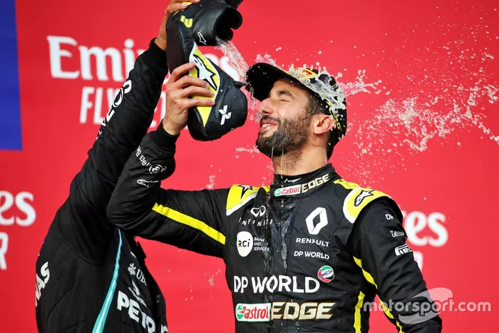 Podio: tercer lugar Daniel Ricciardo, Renault F1 Team