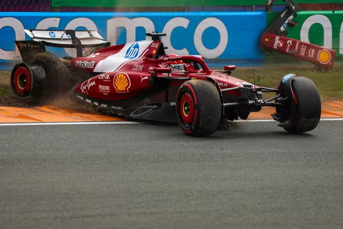 Charles Leclerc, accidente en Ferrari