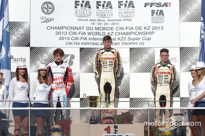 Fue subiendo escalones en karting hasta ser subcampeón del mundo 2013, detrás de un tal Max Verstappen