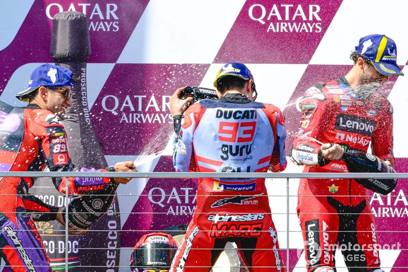 Marc Marquez, Gresini Racing, Francesco Bagnaia, Ducati Team, Jorge Martin, Pramac Racing