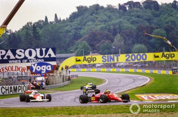 Michele Alboreto, Ferrari 156/85,  Alain Prost, McLaren MP4-2B TAG