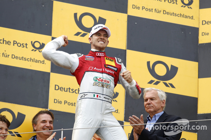 Podium: ganador, Edoardo Mortara, Audi Sport Team Abt Sportsline, Audi RS 5 DTM