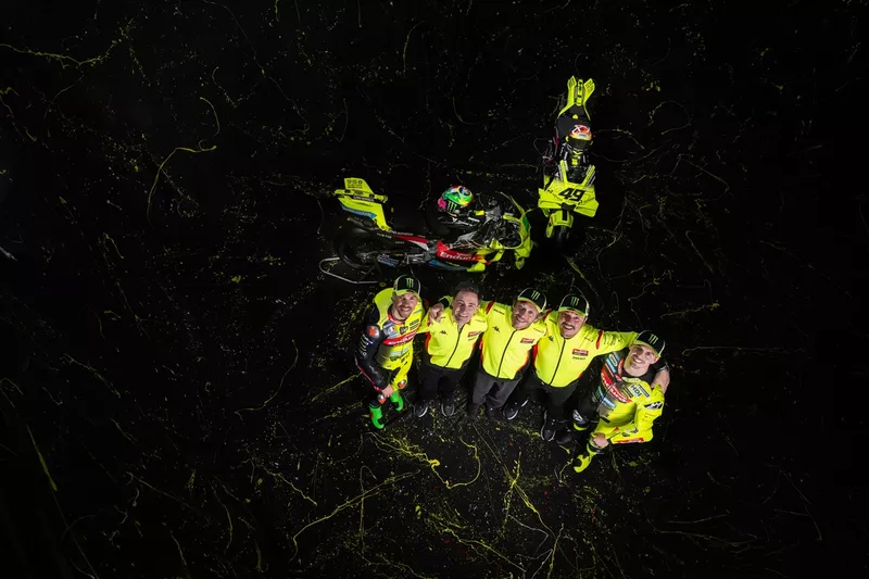 Franco Morbidelli, Fabio di Giannantonio, Valentino Rossi, Pablo Nieto et Alessio Salucci, VR46