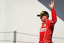 Podio: segundo lugar Kimi Raikkonen, Ferrari